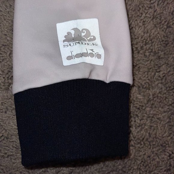 Sundek Diadora Rainbow Red White Blue Black Colorblock Track Jacket XL Extra L - Picture 4 of 7